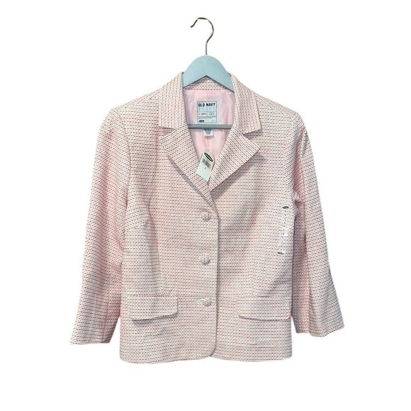 Old Navy Pink Tweed Blazer Large - Picture 1 of 10